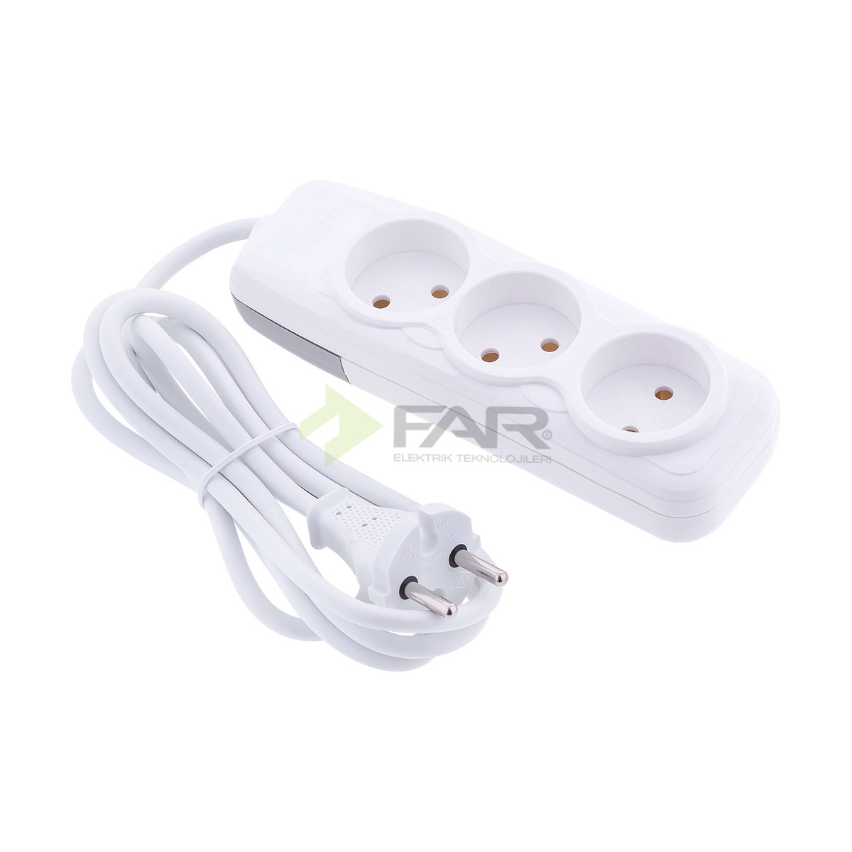 3'LÜ TOPRAKSIZ GRUP PRİZ 5 MT (LARA)