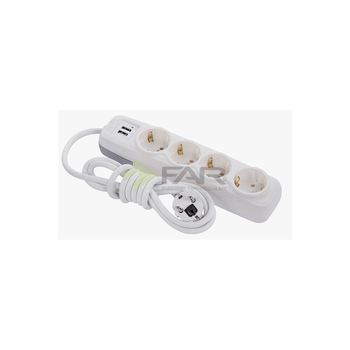 4 LÜ GRUP PRİZ 2 USB Lİ 5 METRE