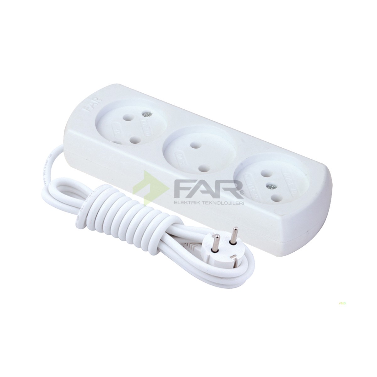 3 LÜ TOPRAKSIZ GRUP PRİZ 3 MT (MANOLYA) 3 LÜ TOPRAKSIZ GRUP PRİZ 3 MT (MANOLYA)