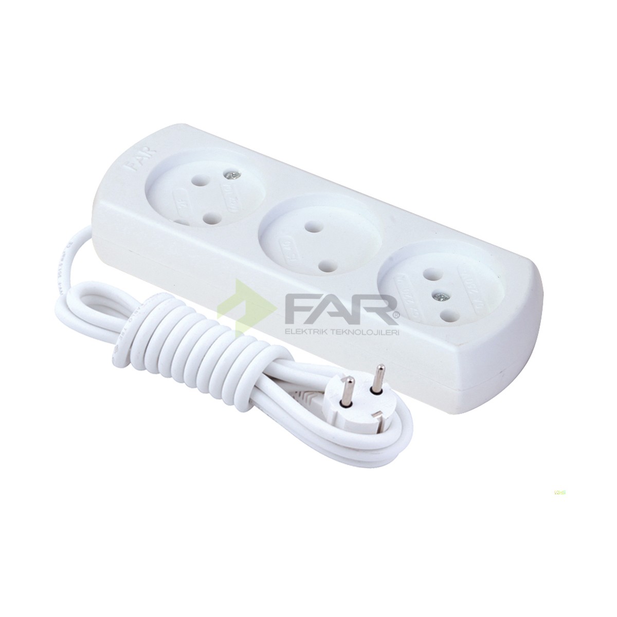 3 LÜ TOPRAKSIZ GRUP PRİZ 5 MT (MANOLYA) 3 LÜ TOPRAKSIZ GRUP PRİZ 5 MT (MANOLYA)