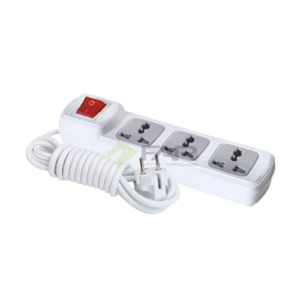 3 LÜ ÜNİVERSAL ANH. GRUP PRİZ 2 MT 3 LÜ ÜNİVERSAL ANH. GRUP PRİZ 2 MT